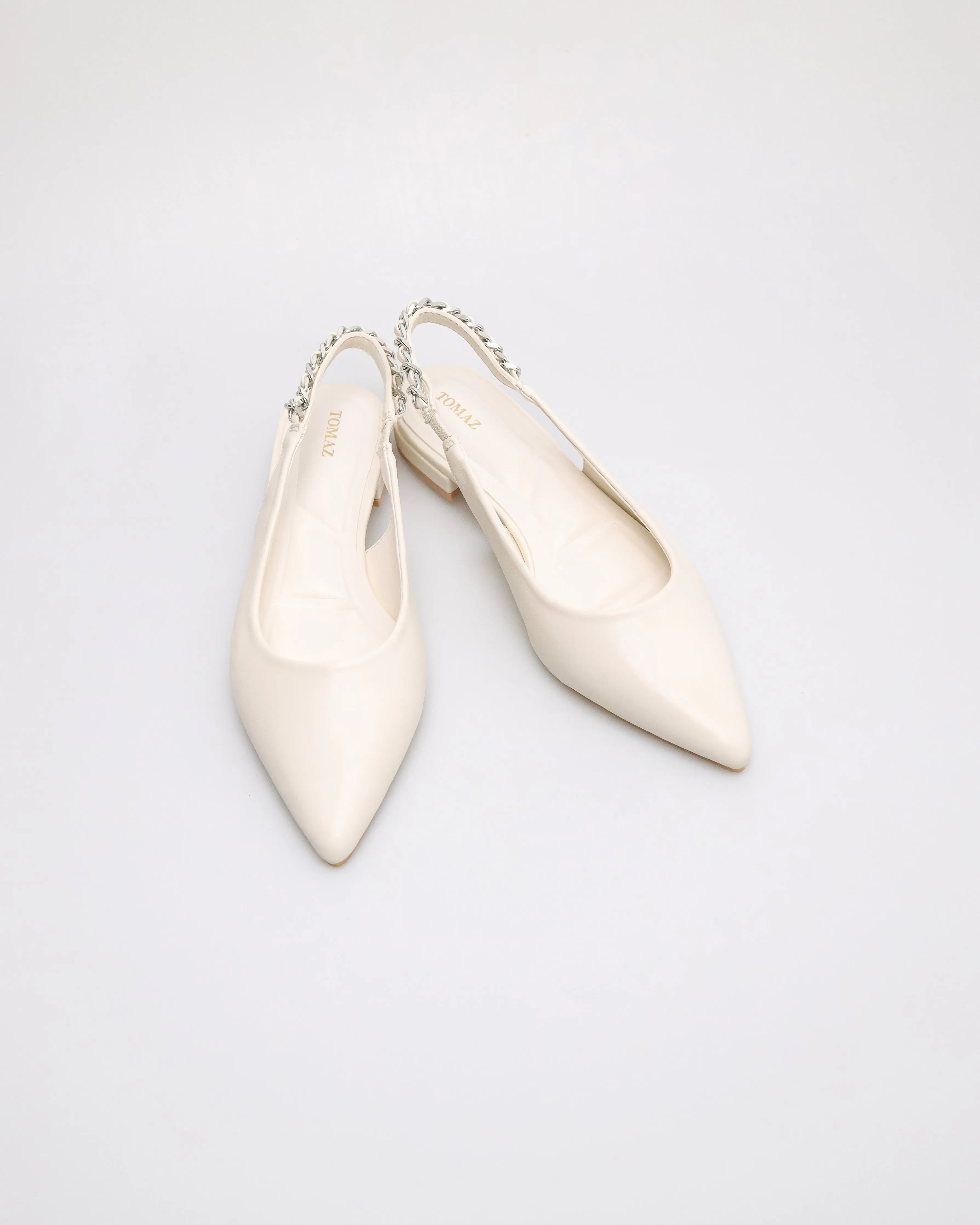 Tomaz FL098 Ladies Pointy Chained Flats