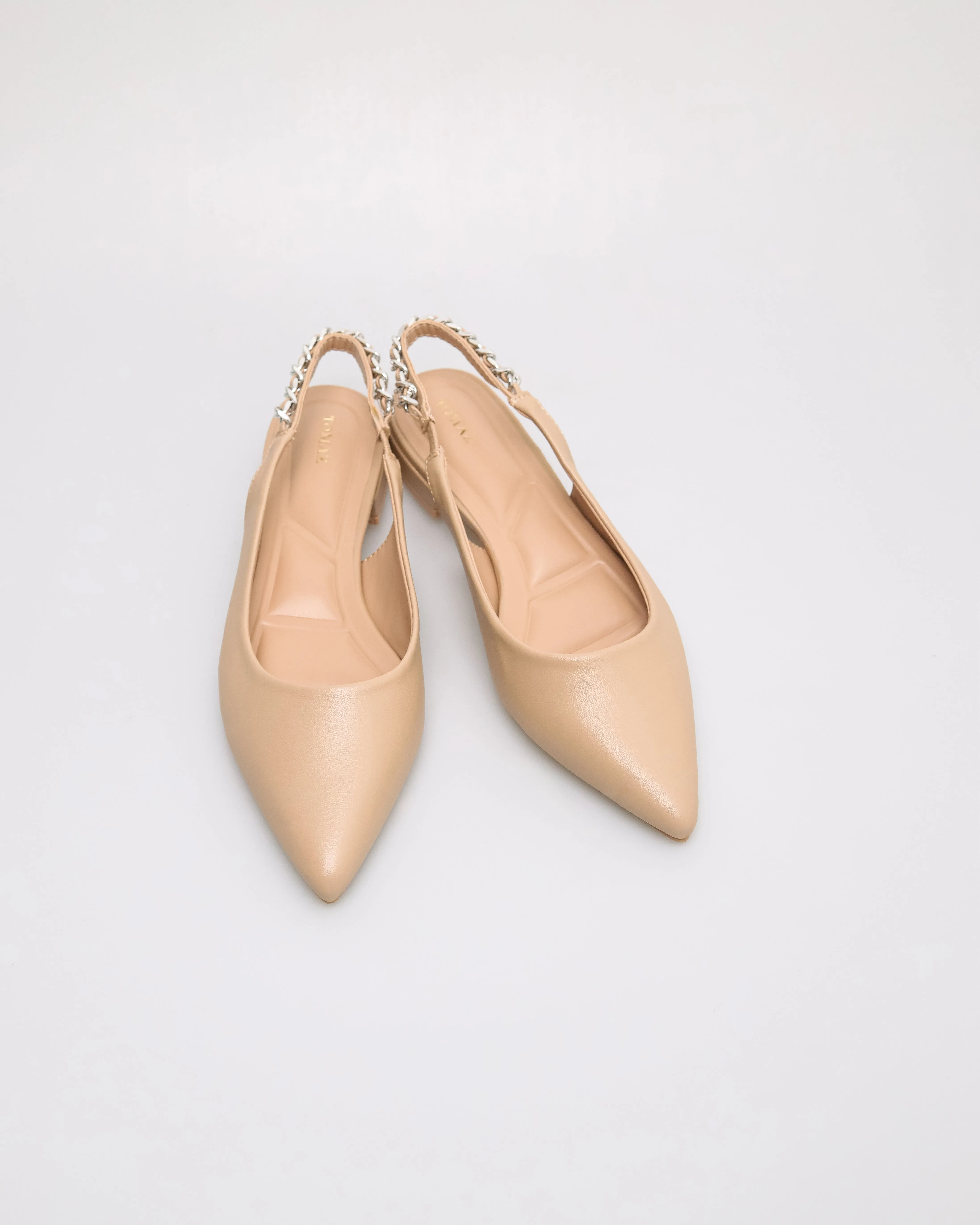 Tomaz FL098 Ladies Pointy Chained Flats