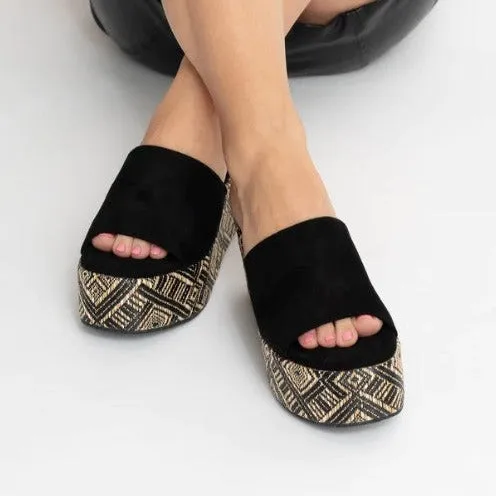 TRIBE Black Faux Suede