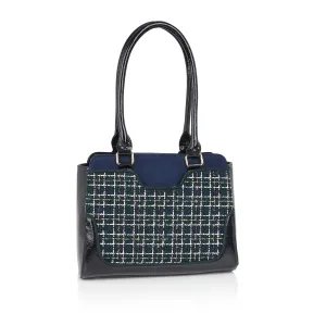 Tunis Navy Blue Tweed Large Shopper Bag (Matches Jolene) by Ruby Shoo
