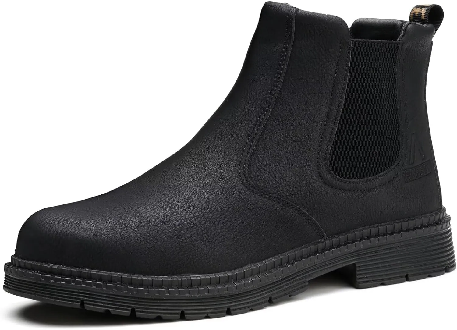 Unisex-Adults Steel Toe Chelsea Boots, Men's Industrial Construction Shoes, Waterproof, Lightweight, Comfortable, Non-slip Safety Boots