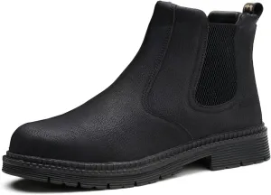 Unisex-Adults Steel Toe Chelsea Boots, Men's Industrial Construction Shoes, Waterproof, Lightweight, Comfortable, Non-slip Safety Boots