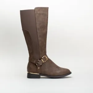 Unreal Women Rider Boot With Gold Trims _ 146930