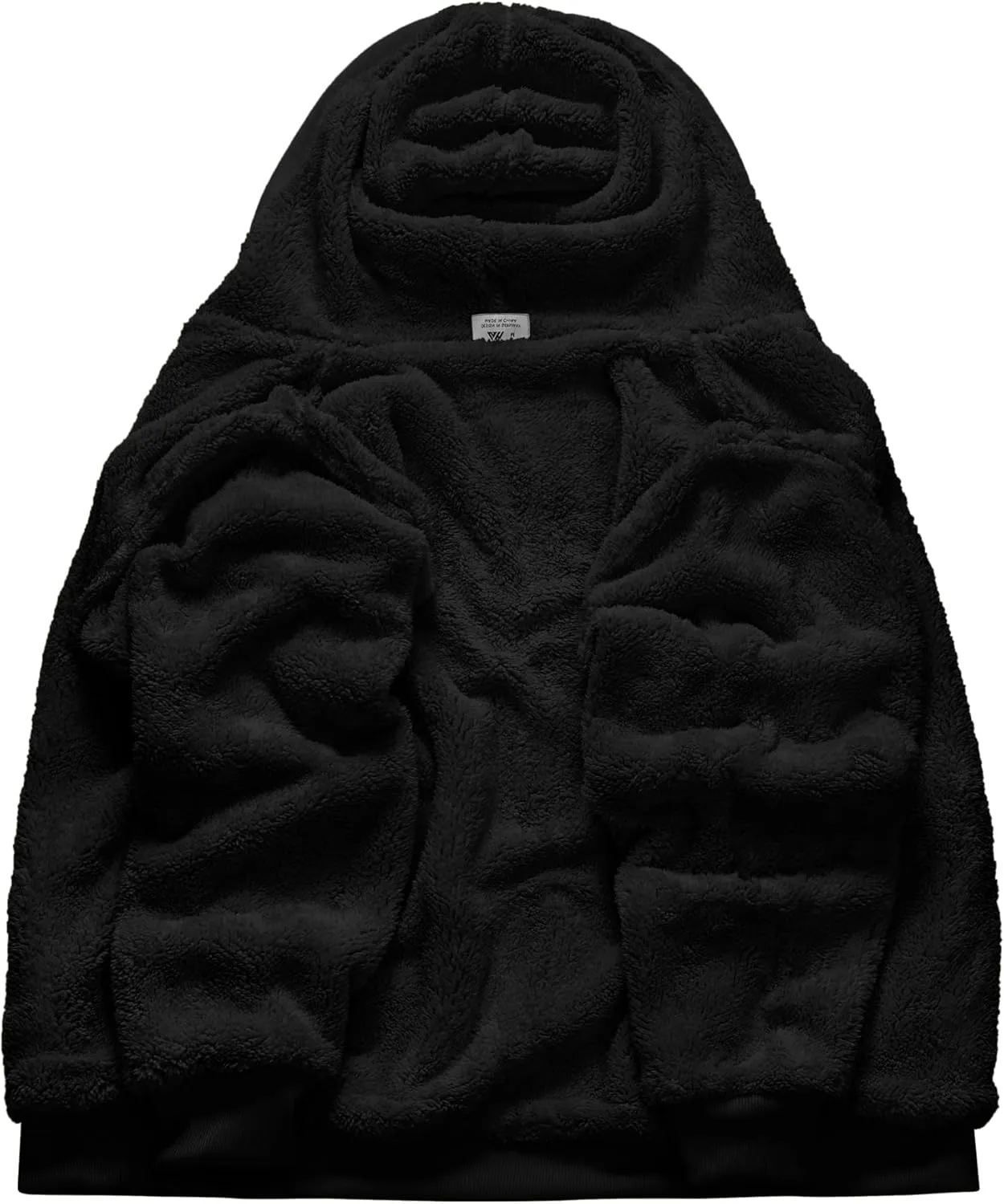 V VALANCH Men Hoodie Zip Up Winter Sherpa Lined Sweatshirt Heavyweight Thick Warm Fleece Jacket