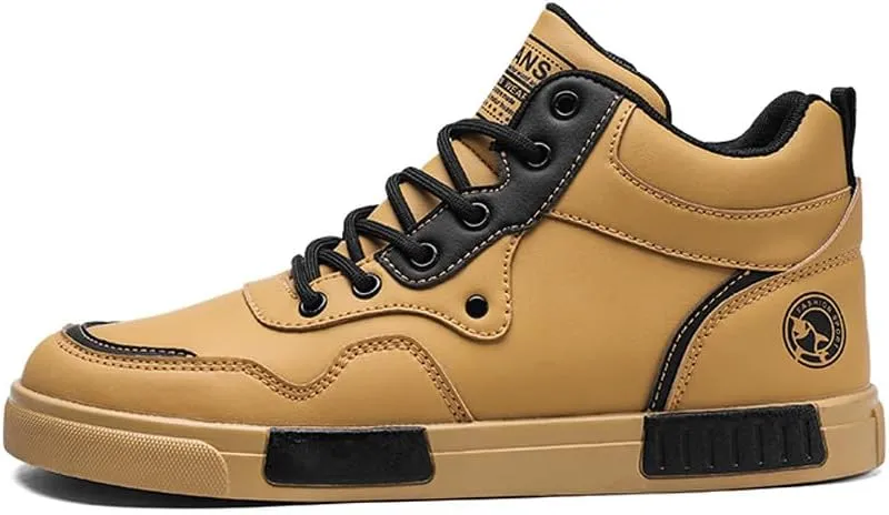 VAXAV Men's Fashion High Top Road Running Sneakers Skate Walking Driving Shoes
