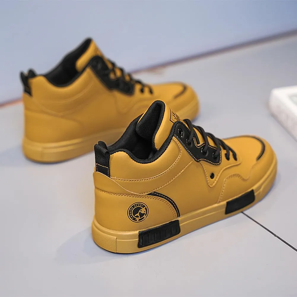 VAXAV Men's Fashion High Top Road Running Sneakers Skate Walking Driving Shoes