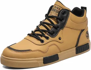 VAXAV Men's Fashion High Top Road Running Sneakers Skate Walking Driving Shoes
