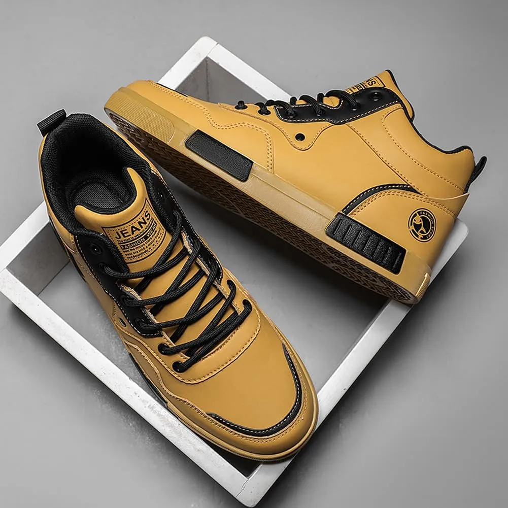 VAXAV Men's Fashion High Top Road Running Sneakers Skate Walking Driving Shoes