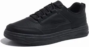VAXAV Men's Fashion Low Top PU Flats Sneakers Skate Walking Driving Shoes