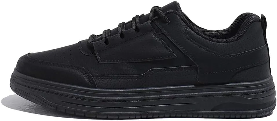 VAXAV Men's Fashion Low Top PU Flats Sneakers Skate Walking Driving Shoes