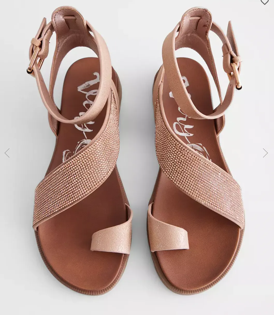 Very G Sandals in Rose Gold and Glitter (SALE)