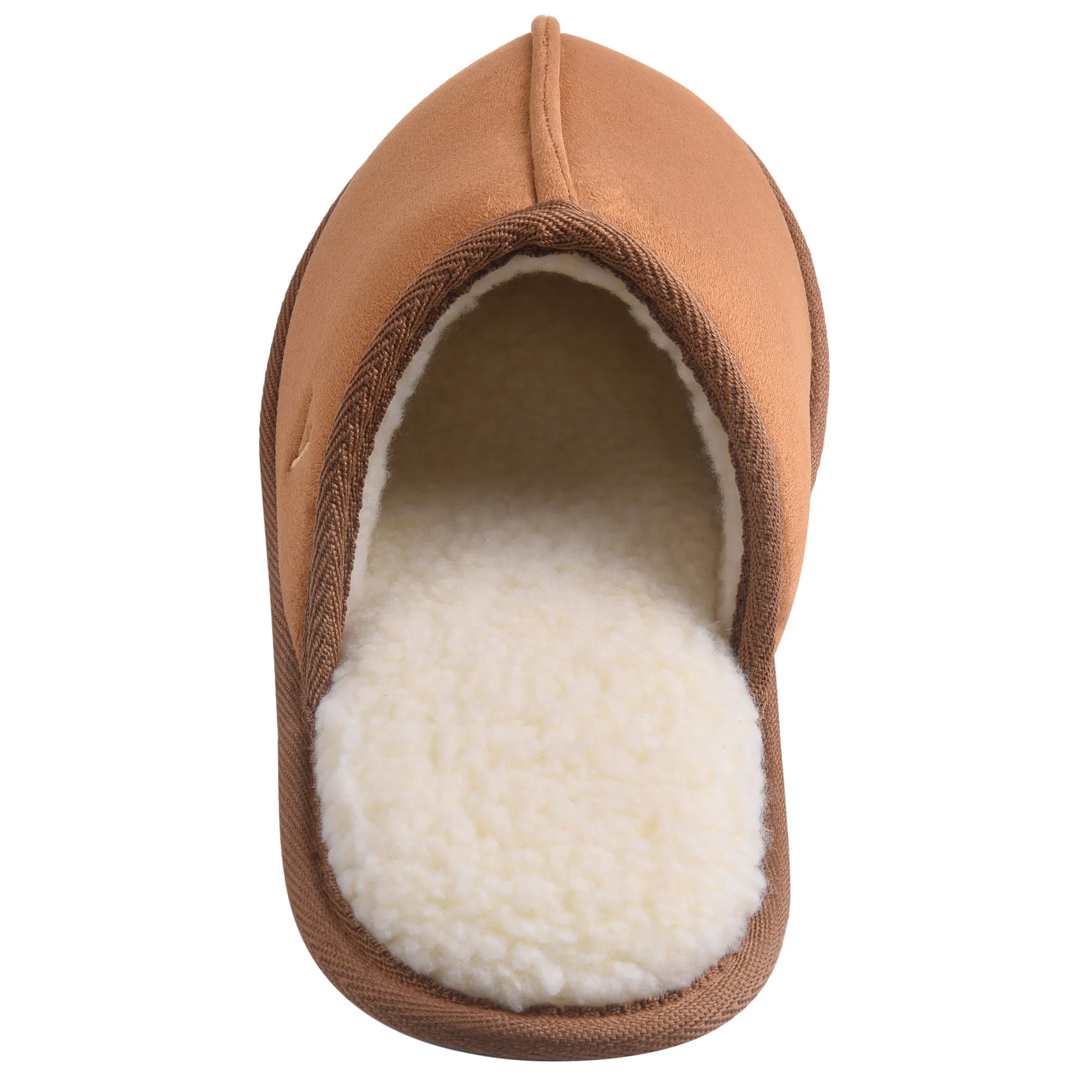 VONMAY Men's Suede Closed Toe Scuff Slipper Comfy Memory Foam Clog Lightweight Warm House Bedroom Shoes