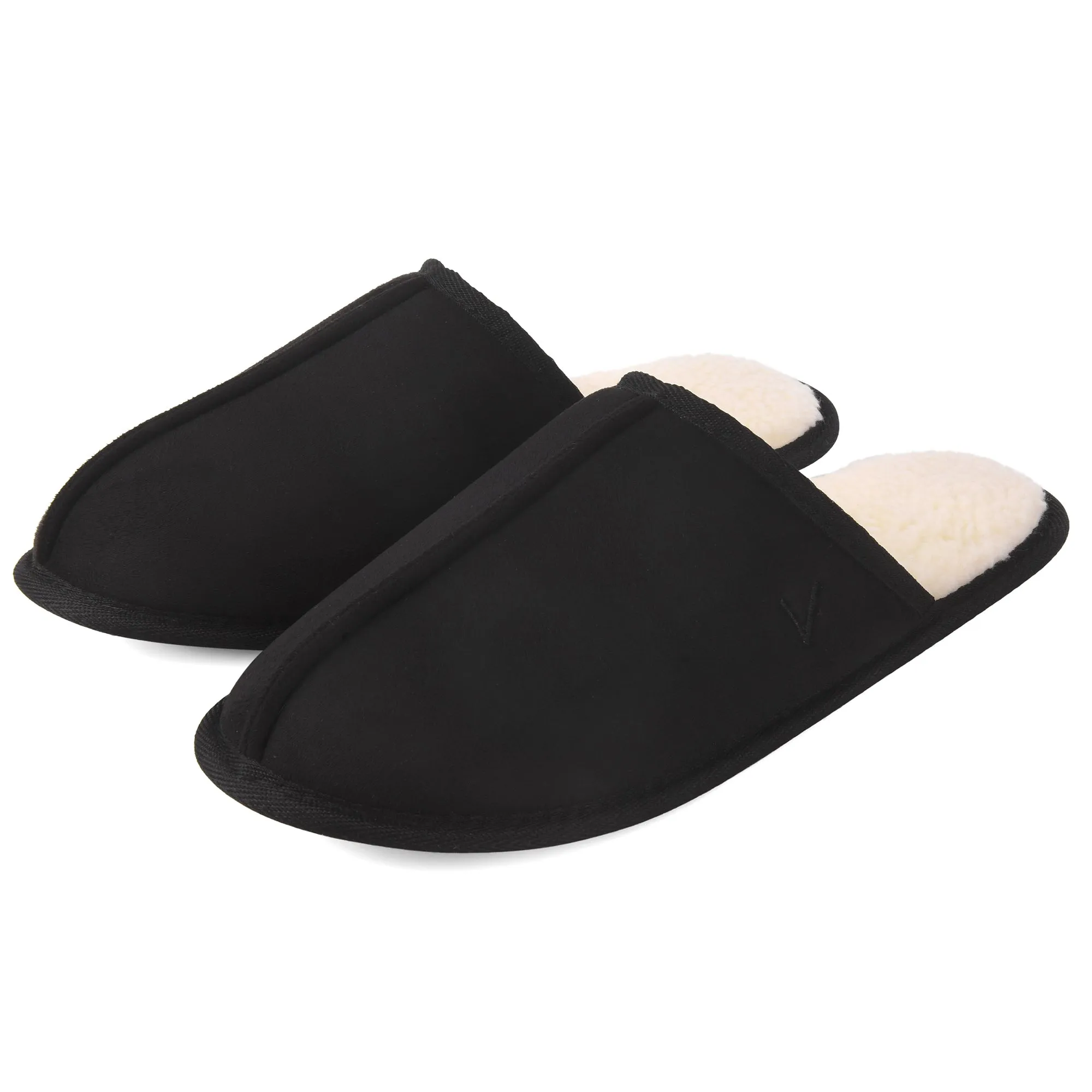 VONMAY Men's Suede Closed Toe Scuff Slipper Comfy Memory Foam Clog Lightweight Warm House Bedroom Shoes