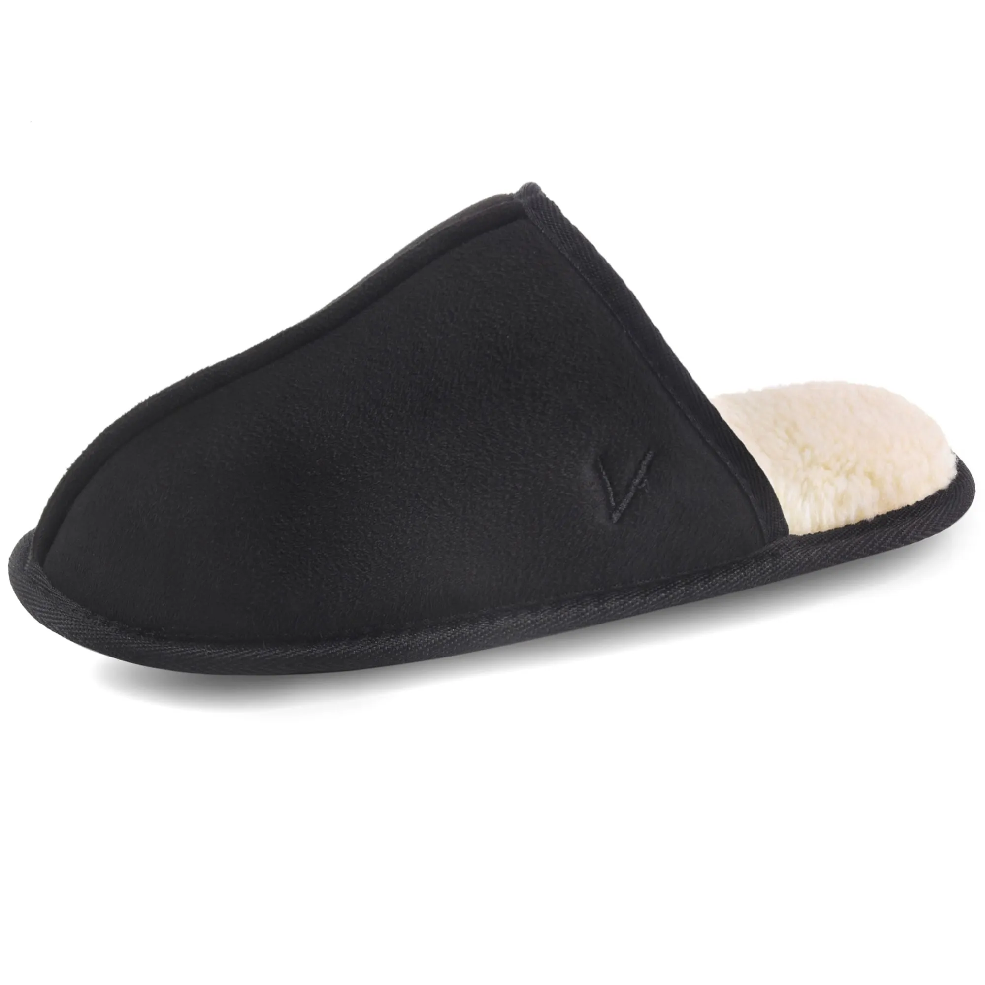 VONMAY Men's Suede Closed Toe Scuff Slipper Comfy Memory Foam Clog Lightweight Warm House Bedroom Shoes