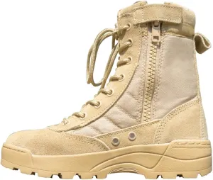 Waterproof Non-Slip Hiking Boots for Boys Girls Kids Children's Summer Camp Desert Military Fan Shoes Anti-Collision Tactical Boots with Anti-Collision Durable Traction Outsole Comfortable Quick Dry