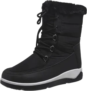 Wide Width Snow Boots for Women Plus Size Winter Walking Boots for Women Waterproof Women's Boots Winter Womens Winter Snow Boots Warm Fur Lined Anti-Slip Botas Contra El Agua Para Mujer De Trabajo