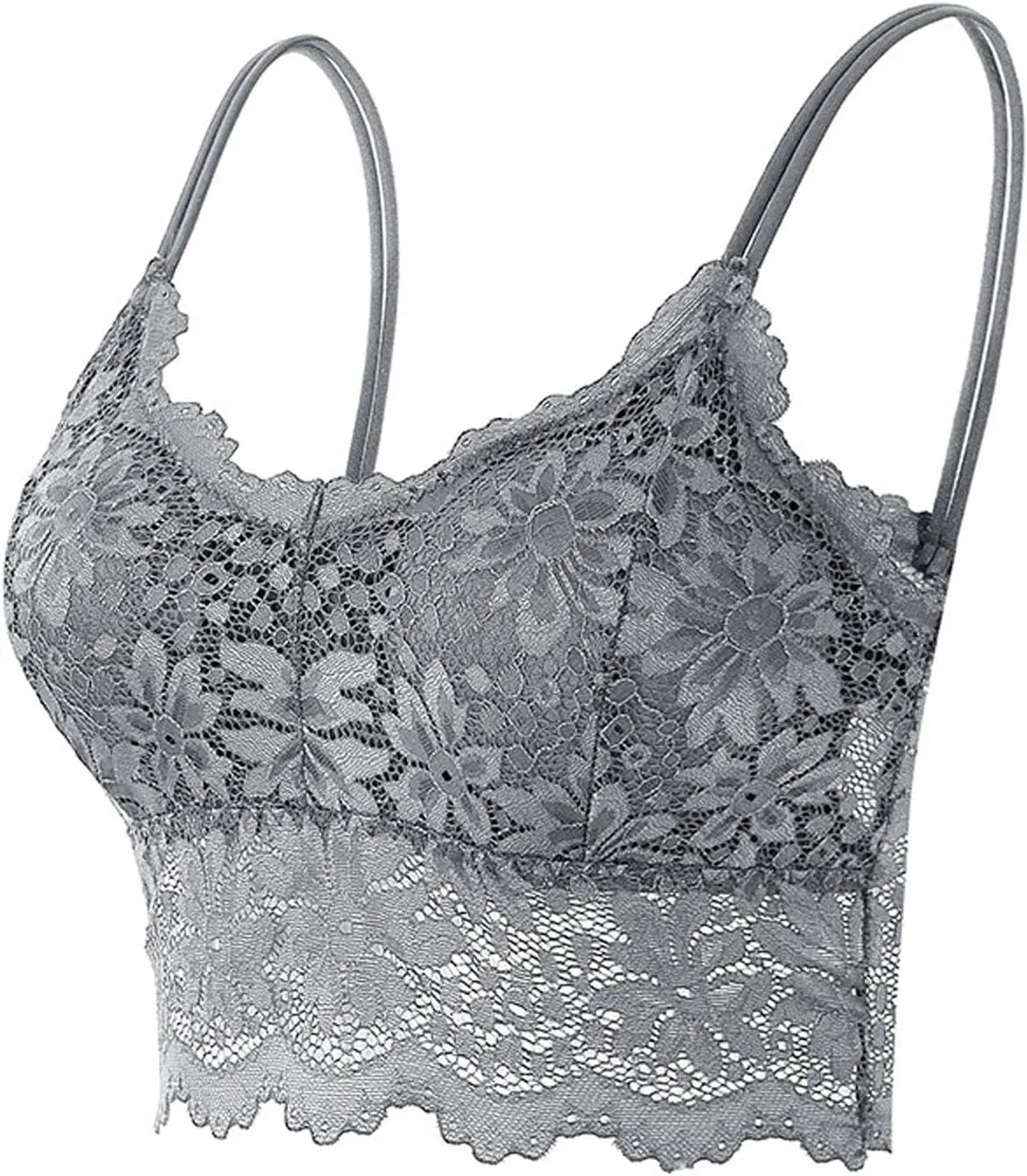 Women Lace Bra Sexy Seamless Breathable Comfortable Bralettes Wireless Bralette Strappy Padded Bandeau Bra Crop Top