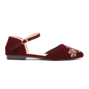 Women Maroon Pumps WN0809