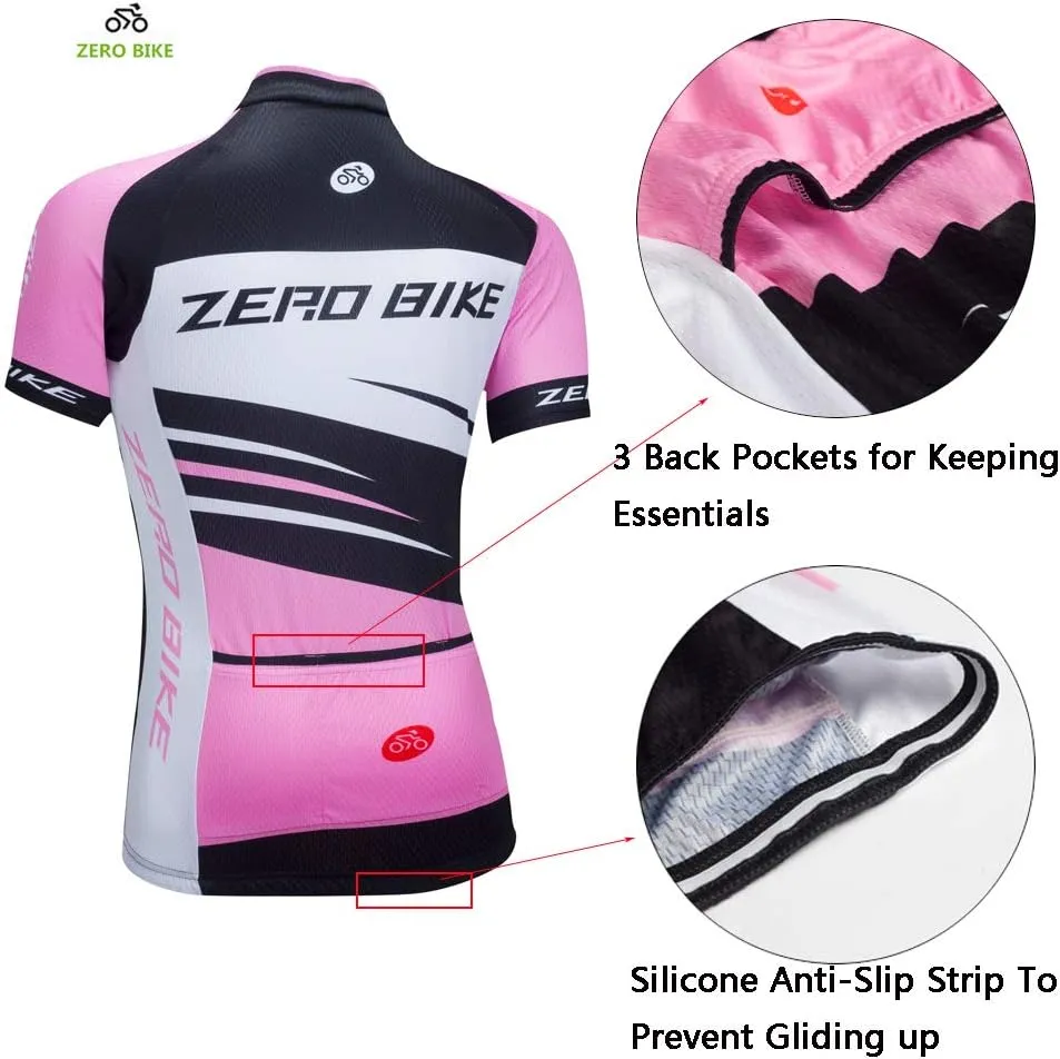 Women Short Sleeve Cycling Jersey Jacket Cycling Shirt Quick Dry Breathable Mountain Clothing Bike Top