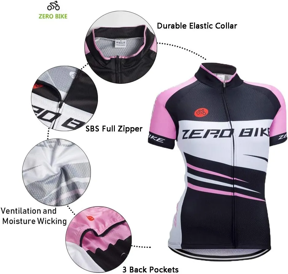 Women Short Sleeve Cycling Jersey Jacket Cycling Shirt Quick Dry Breathable Mountain Clothing Bike Top