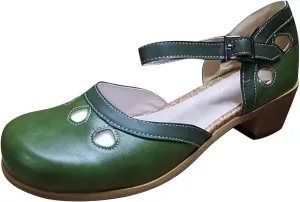 Women's Cute Colorblock Summer Sandal Hook and Eye High Heel Spring Vacation Casual Sandals Closed Toe Lovely Shoes