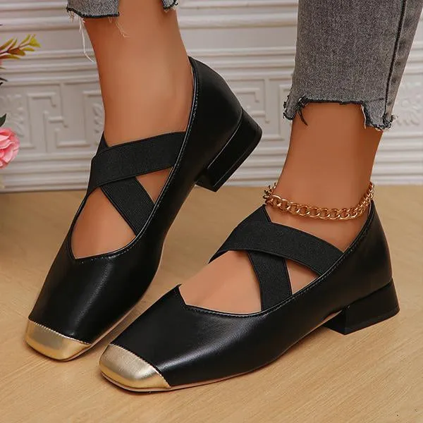 Women's Fashion Slip-On Cross Strap Mary Jane 62615614S