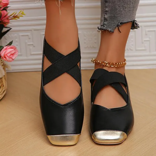 Women's Fashion Slip-On Cross Strap Mary Jane 62615614S