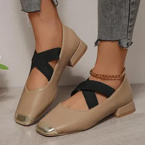 Women's Fashion Slip-On Cross Strap Mary Jane 62615614S