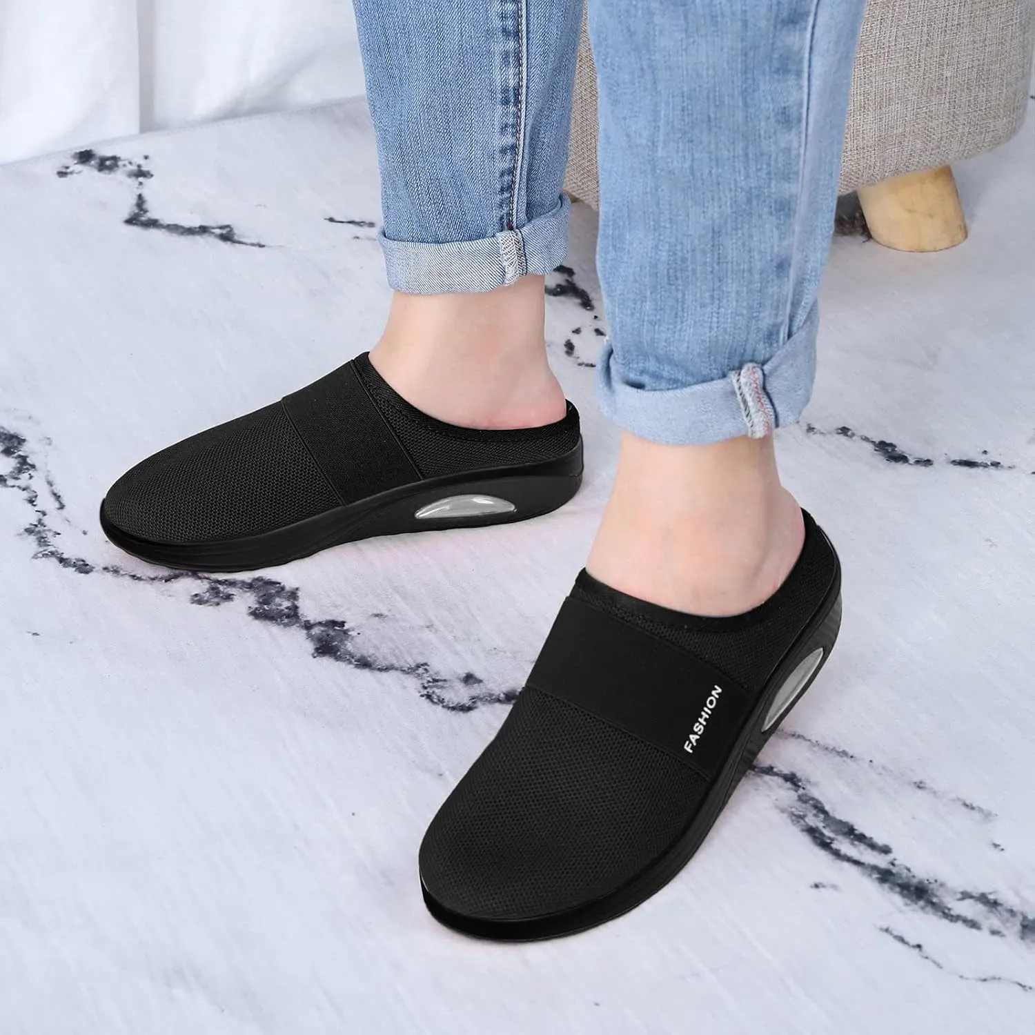 Women's Fashion Sneaker Non Slip Breathable Lightweight Comfortable Lace Up Black Running Shoes Loafers with Arch Support for Women White Leather Sneakers
