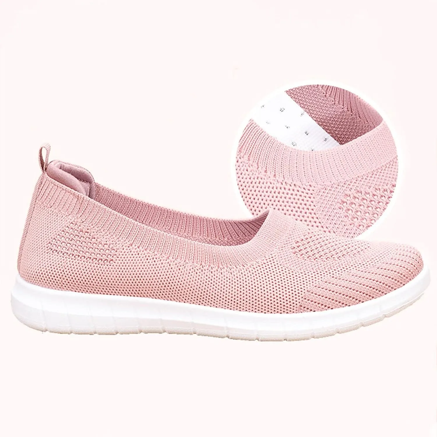 Women's Flat Shoes Comfort Walking Loafers Breathable Lightweight Sneakers Ladies Slip on Loafer Shoes Summer Sneaker