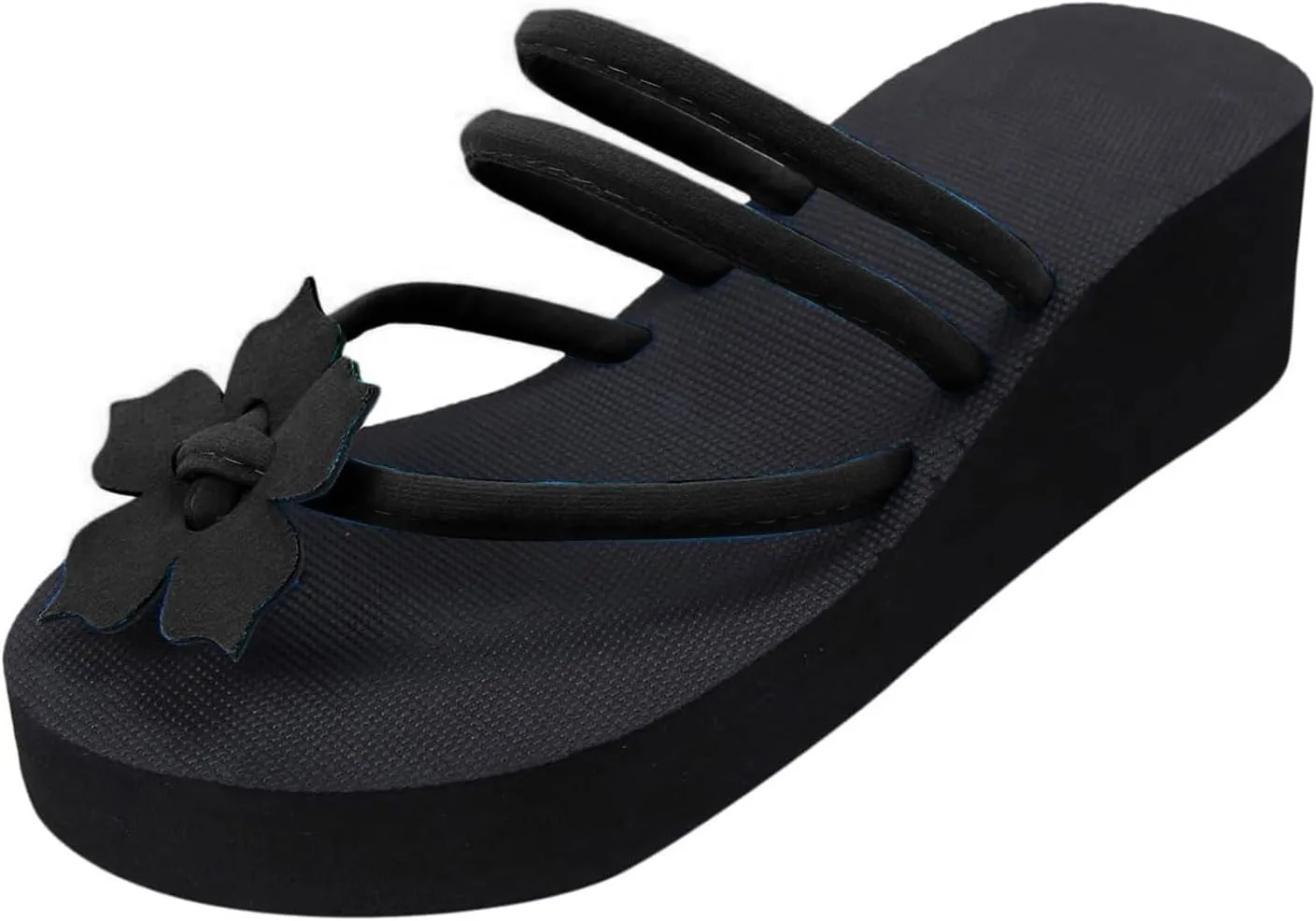 Womens Orthopedic Sandals Flower Wedge Summer Comfort Walking Non Slip Flat Flip Flops Slippers