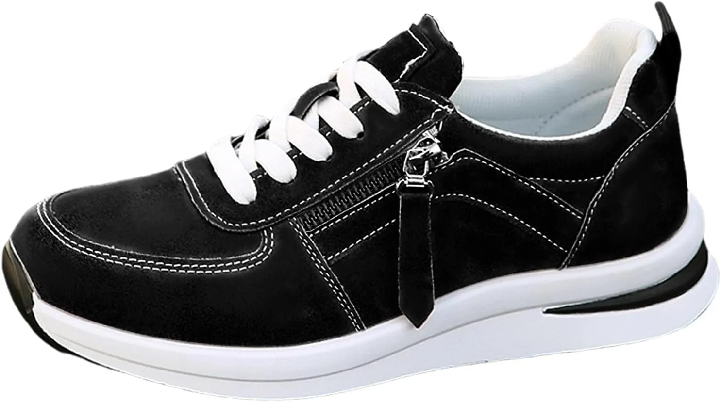 Women's Platform Fashion Sneakers Mesh Breathable Zero Drop Minimalist Summer Walking Sneakers Sparkling Casual Fashion Non-Slip Tennis Shoes