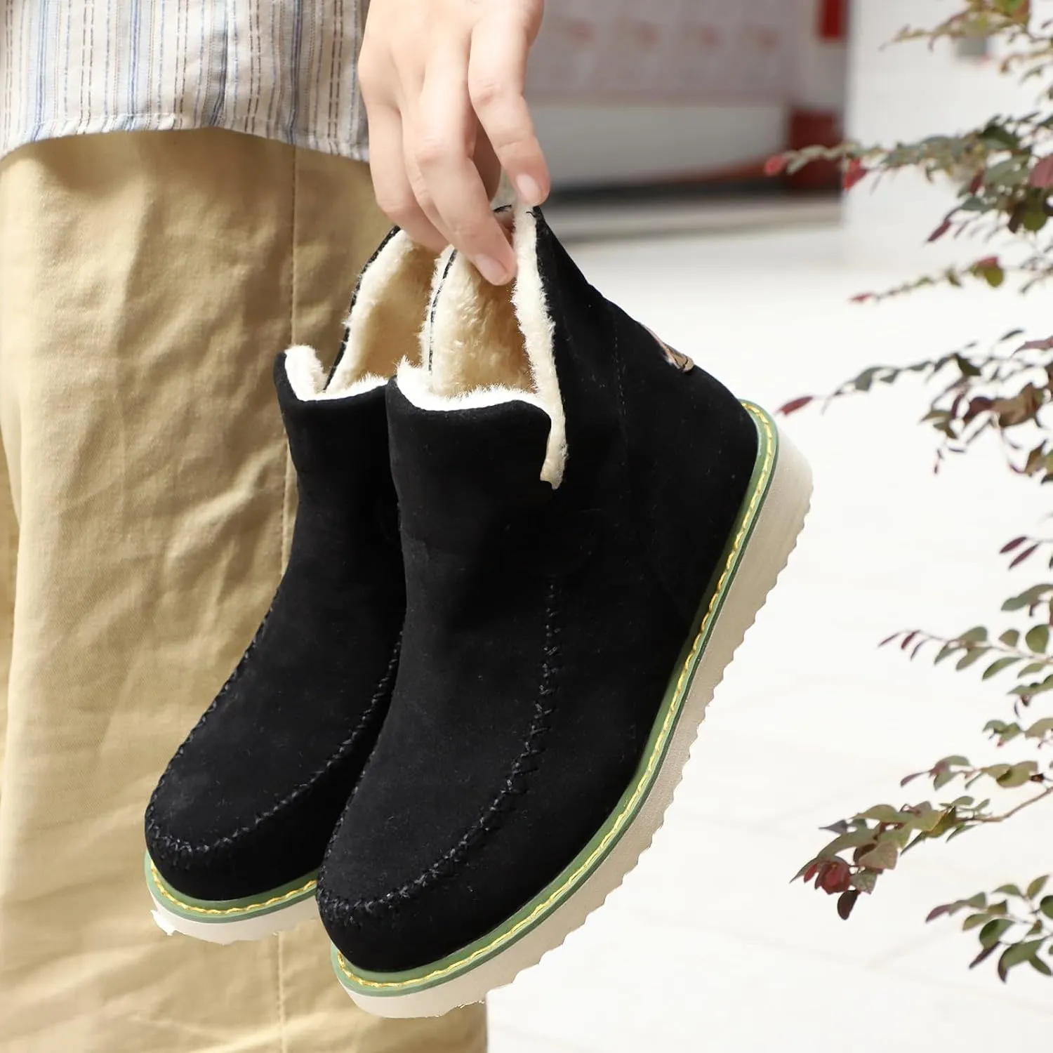 Womens Winter House Shoes with Arch Support Cute Boots for Girls Black Fluffy Boots Fuzzy Boots Womens Womens Snow Boots Size 10 White Early Prime of Day Deals