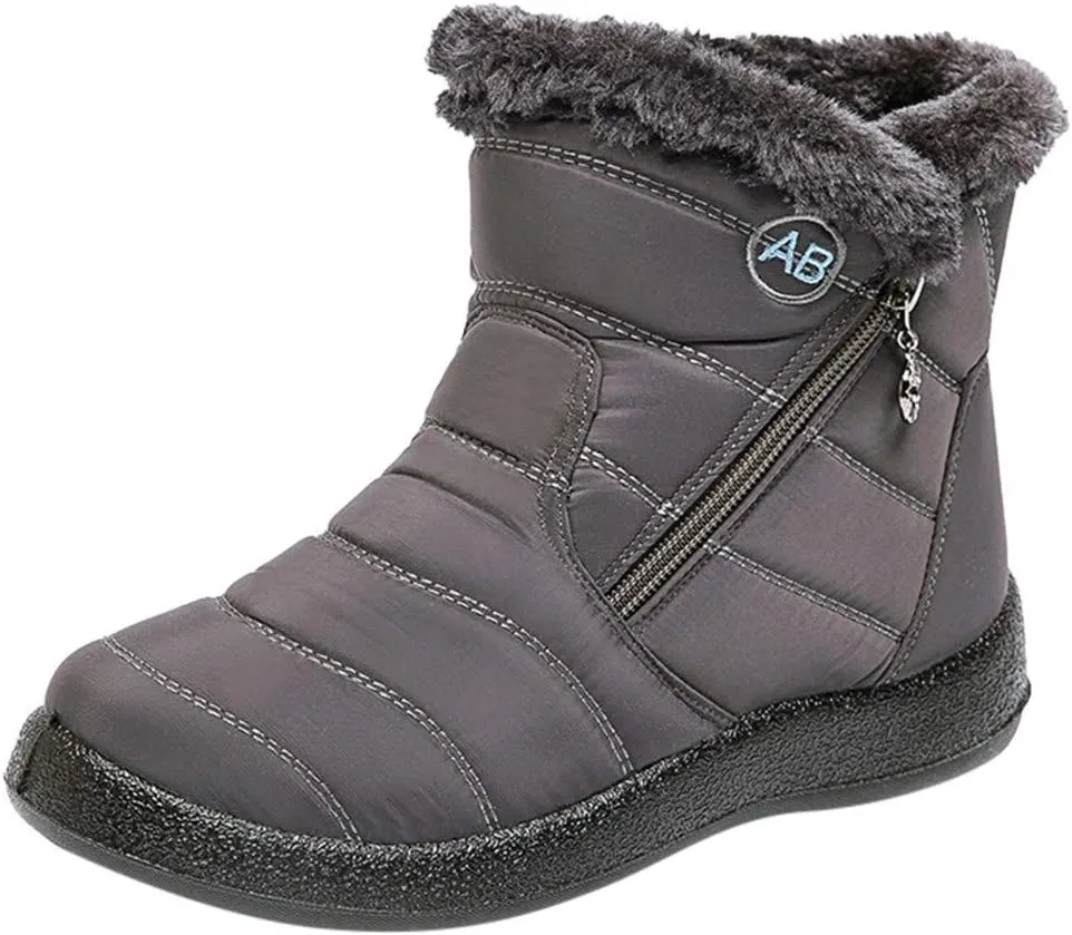 Womens Winter Snow Boots Waterproof Black Ankle Snow Boots for Women Snow Boots Womens Slip on Womens Tall Rubber Boots Waterproof Womens Winter Ankle Boots Wide