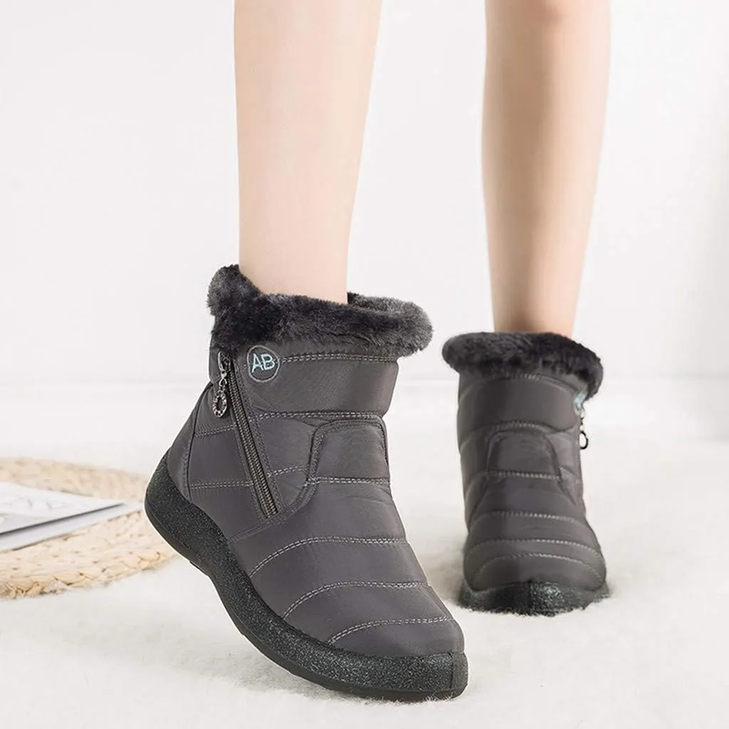 Womens Winter Snow Boots Waterproof Black Ankle Snow Boots for Women Snow Boots Womens Slip on Womens Tall Rubber Boots Waterproof Womens Winter Ankle Boots Wide