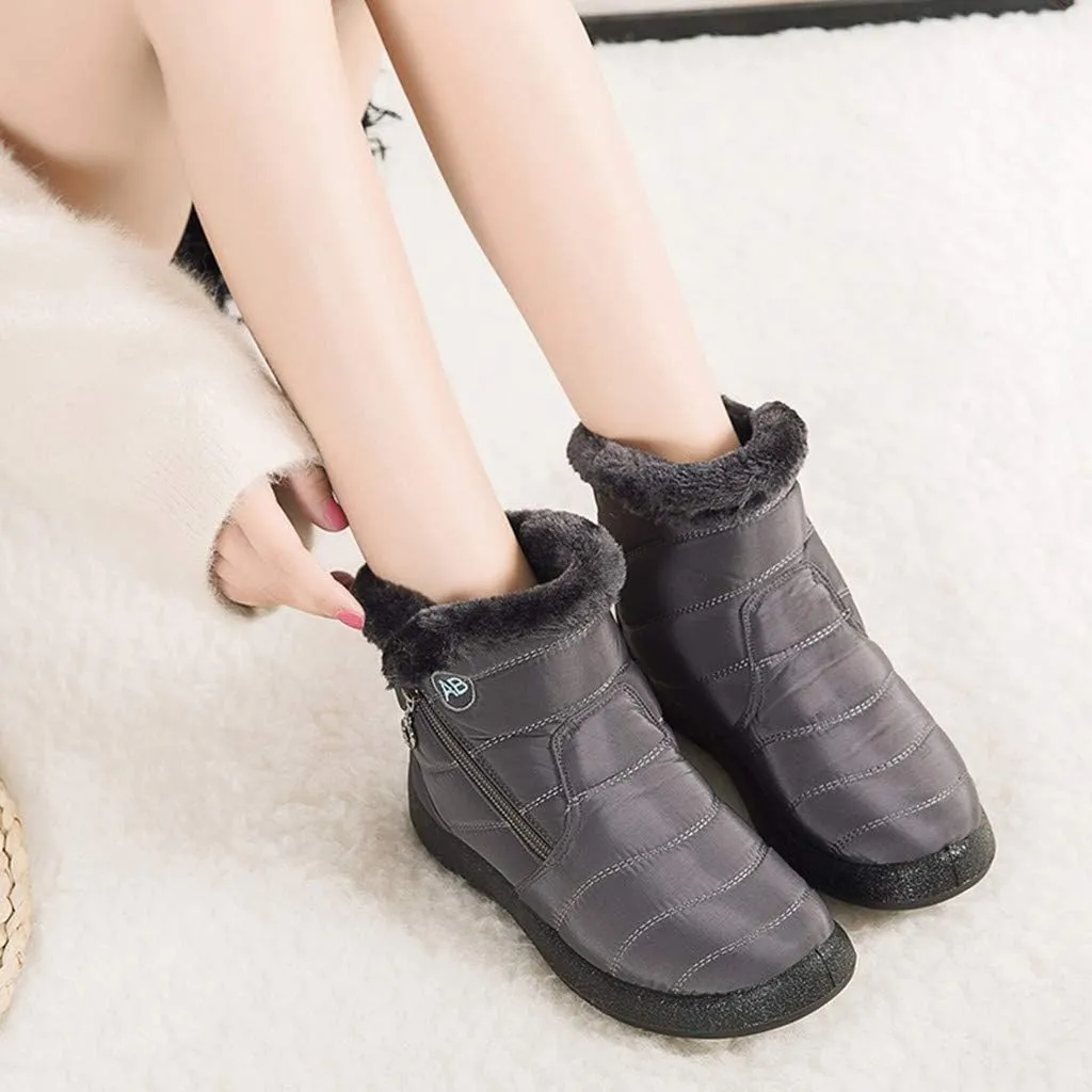 Womens Winter Snow Boots Waterproof Black Ankle Snow Boots for Women Snow Boots Womens Slip on Womens Tall Rubber Boots Waterproof Womens Winter Ankle Boots Wide