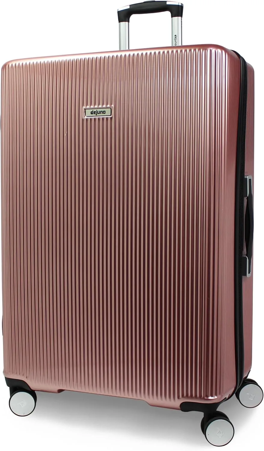 World Traveler Dejuno Monarch Lightweight Hardside Polycarbonate Expandable Spinner Luggage with TSA Lock, Rose Gold, 30-inch