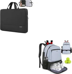 Ytonet Laptop Case 15.6 Inch Water Resistant Laptop Bag Sleeve for Men Women Slim Laptop Cover TSA Computer Case Laptop Carrying Bag, Tennis Bag Tennis Backpack for Women Men 2 Rackets